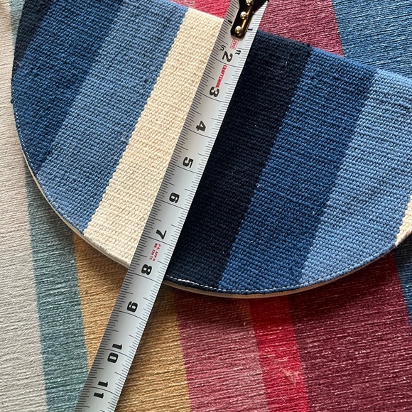 ROLLER RABBIT Blue Shades Woven Rainbow Clutch NWT’s - Picture 6 of 6